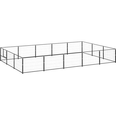 Enclos pour animaux Helloshop26 - Noir - 15 m² Cage pour chiens - Publicité Enclos pour animaux Helloshop26 - Noir - 15 m² Cage pour chiens - Publicité