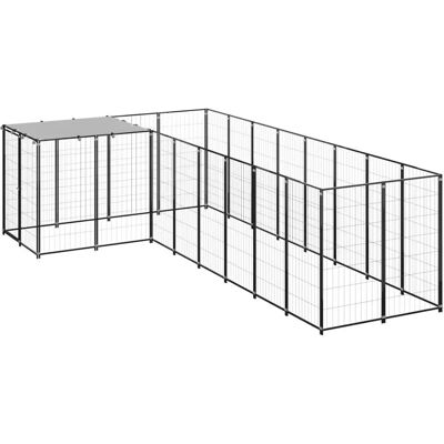 Helloshop26 - 02_0000548 - Acero negro 110 cm - Jaula para perros Helloshop26 - 02_0000548 - Acero negro 110 cm - Jaula para perros