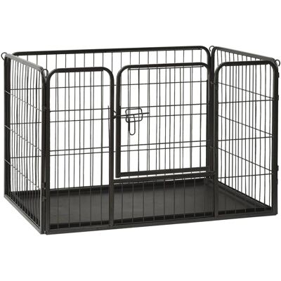 Helloshop26 Corral para cachorros de acero - 91,5x59x61cm negro Helloshop26 Corral para cachorros de acero - 91,5x59x61cm negro