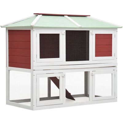 Cage double en bois Helloshop26 115cm - Cage pour animaux - Publicité Cage double en bois Helloshop26 115cm - Cage pour animaux - Publicité