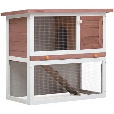 Helloshop26 Cage en bois pour animaux - 90x45x80cm, 1 porte, marron Helloshop26 Cage en bois pour animaux - 90x45x80cm, 1 porte, marron