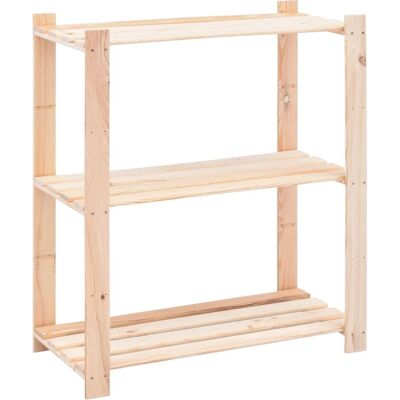 Estantería de Pino HelloShop26 - 3 Niveles, 80x38x90cm - Almacenamiento Estantería de Pino HelloShop26 - 3 Niveles, 80x38x90cm - Almacenamiento