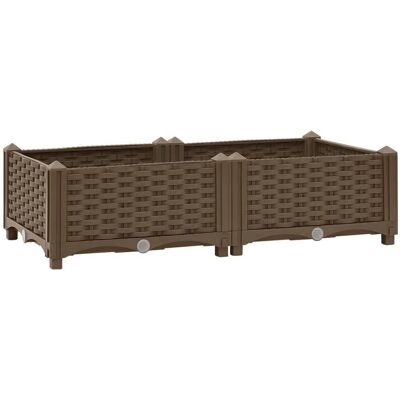 Helloshop26 - MaceteroElevado80x40x23 - Marrón - Planter Helloshop26 - MaceteroElevado80x40x23 - Marrón - Planter