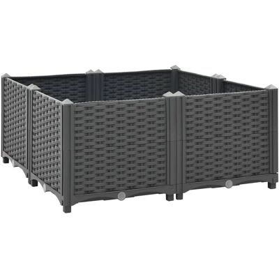 HELLOSHOP26 - Macetero arriate elevado 80x80x38 cm HELLOSHOP26 - Macetero arriate elevado 80x80x38 cm