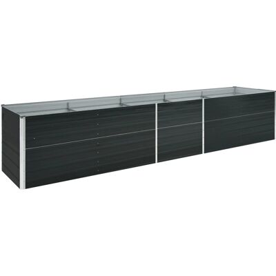 HelloShop26 - Planter zincato 400x80x77 cm - Antracite - Planter HelloShop26 - Planter zincato 400x80x77 cm - Antracite - Planter