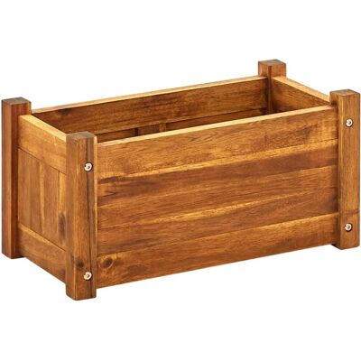 HelloShop26 - Jardinera elev - 50x25x25 cm - Acacia - Vasetto HelloShop26 - Jardinera elev - 50x25x25 cm - Acacia - Vasetto