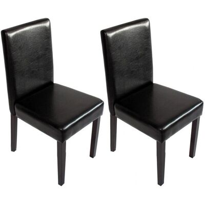 DÉCOSHOP26 CDS04046 Silla negra con patas oscuras Dining chair DÉCOSHOP26 CDS04046 Silla negra con patas oscuras Dining chair