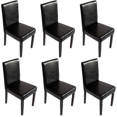 Décoshop26 CDS04246 - Tapizado PU negro - Patas de madera - Sillas de comedor Décoshop26 CDS04246 - Tapizado PU negro - Patas de madera - Sillas de comedor