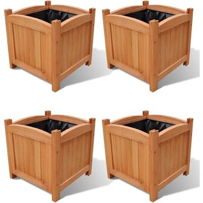 Vidaxl - 4-piece set - 30 x 30 x 30 cm - Bois - Raised garden bed - Publicité Vidaxl - 4-piece set - 30 x 30 x 30 cm - Bois - Raised garden bed - Publicité