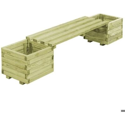 Panca da giardino con fioriere HelloShop26 - Resistente, Facile da montare Panca da giardino con fioriere HelloShop26 - Resistente, Facile da montare