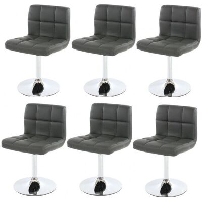 DÉCOSHOP26 - CDS04267 - Gris - Base cromada - Juego de sillas de comedor DÉCOSHOP26 - CDS04267 - Gris - Base cromada - Juego de sillas de comedor