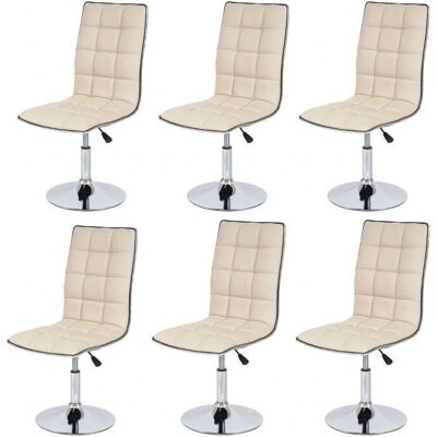 DECOSHOP26 - CDS04275 - Crema - PU - Dining chair DECOSHOP26 - CDS04275 - Crema - PU - Dining chair