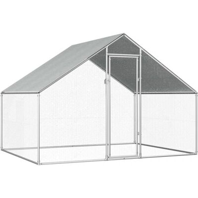 Helloshop26 - Gallinero exterior 2,75 x 2 x 1,92 m techo acero galvanizado PE - Gallinero Helloshop26 - Gallinero exterior 2,75 x 2 x 1,92 m techo acero galvanizado PE - Gallinero