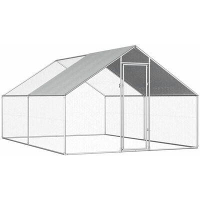 Helloshop26 Gallinero exterior 2.75 x 4 x 1.92 m techo acero galvanizado Gallinero Helloshop26 Gallinero exterior 2.75 x 4 x 1.92 m techo acero galvanizado Gallinero
