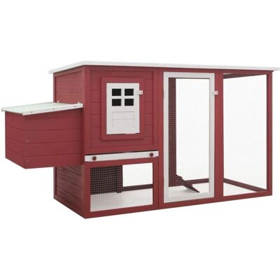HelloShop26 - Gallinero exterior 202x75x98 roja - Chicken Coop HelloShop26 - Gallinero exterior 202x75x98 roja - Chicken Coop