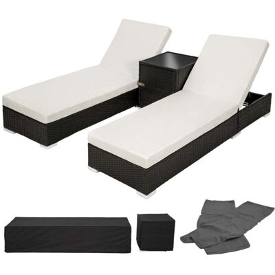 HelloShop26 08_0000505 - Nero - Poly Rotin - Outdoor furniture set HelloShop26 08_0000505 - Nero - Poly Rotin - Outdoor furniture set