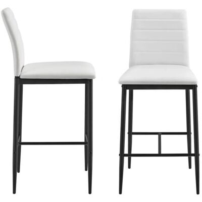 HelloShop26 - 2-pack - Sedile bianco - Bar stools HelloShop26 - 2-pack - Sedile bianco - Bar stools