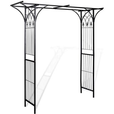 Helloshop26 Arche de jardin avec rosiers grimpants - 200 cm - Publicité Helloshop26 Arche de jardin avec rosiers grimpants - 200 cm - Publicité