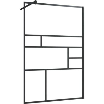 HelloShop26 - 115x195 cm - negro mampara de ducha de vidrio HelloShop26 - 115x195 cm - negro mampara de ducha de vidrio
