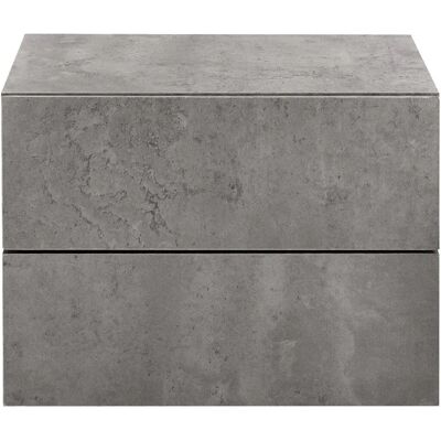 HELLOSHOP26 - 2-drawer nightstand - cemento grigio - Nightstand HELLOSHOP26 - 2-drawer nightstand - cemento grigio - Nightstand