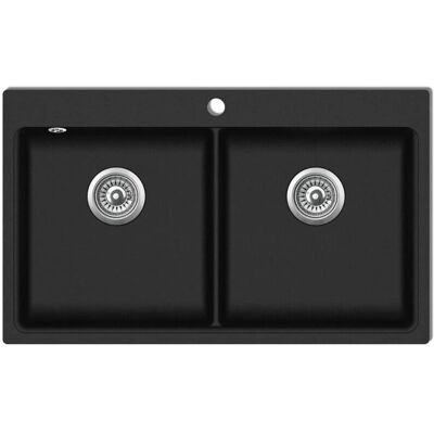 HelloShop26 - 2-Bowl Undermount Sink 86x51 - Fregadero de cocina HelloShop26 - 2-Bowl Undermount Sink 86x51 - Fregadero de cocina