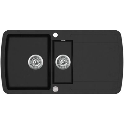 HelloShop26 - Granite Sink 96x50 - Nero - DB - Kitchen Sink HelloShop26 - Granite Sink 96x50 - Nero - DB - Kitchen Sink