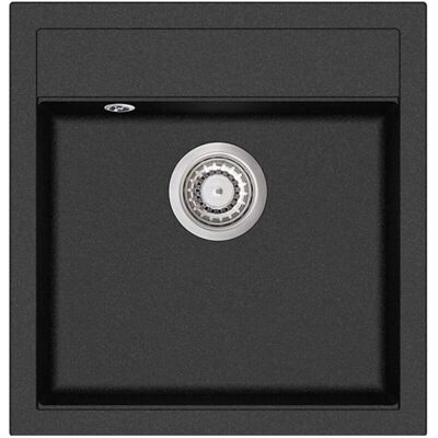 HELLOSHOP26 - Fregadero de granito - Negro - 49x51 cm - Fregadero HELLOSHOP26 - Fregadero de granito - Negro - 49x51 cm - Fregadero