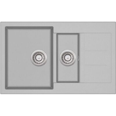 HELLOSHOP26 - Granito Gris - Doble Cuenco - Fregadero HELLOSHOP26 - Granito Gris - Doble Cuenco - Fregadero