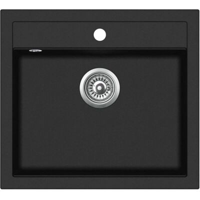 HelloShop26 - Granite Sink 56.5x51cm - Nero - Sink HelloShop26 - Granite Sink 56.5x51cm - Nero - Sink