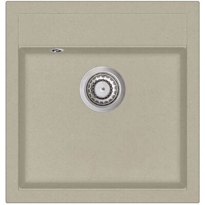 HelloShop26 - 49x51 beige granito - Fregadero de cocina HelloShop26 - 49x51 beige granito - Fregadero de cocina
