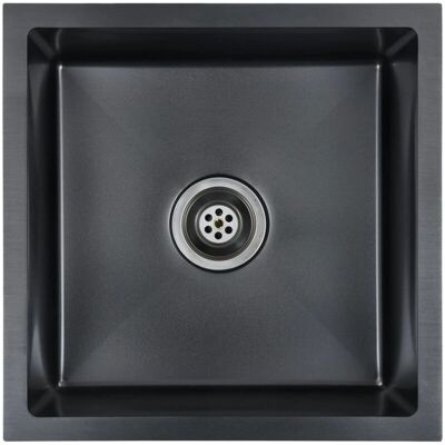 HelloShop26 - Handcrafted Sink - Negro - Cepillado - Fregadero de cocina HelloShop26 - Handcrafted Sink - Negro - Cepillado - Fregadero de cocina