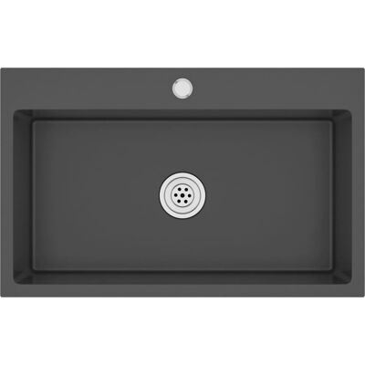 HelloShop26 - 70x44 cm SS - Negro - Under-mount - Fregadero de cocina HelloShop26 - 70x44 cm SS - Negro - Under-mount - Fregadero de cocina