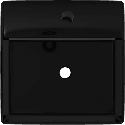HelloShop26 - Céramique carrée - Noir - Lavabo de salle de bains - Publicité HelloShop26 - Céramique carrée - Noir - Lavabo de salle de bains - Publicité