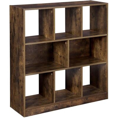 HELLOSHOP26 Libreria Marrone Rustico 8 Ripiani - Libreria HELLOSHOP26 Libreria Marrone Rustico 8 Ripiani - Libreria