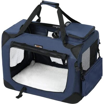 Helloshop26 - Bolsa de transporte para perros azul 60x40x40 cm Helloshop26 - Bolsa de transporte para perros azul 60x40x40 cm