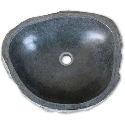 HELLOSHOP26 - Lavabo ovalado de piedra de río - 30-37 cm - Lavabo de baño HELLOSHOP26 - Lavabo ovalado de piedra de río - 30-37 cm - Lavabo de baño