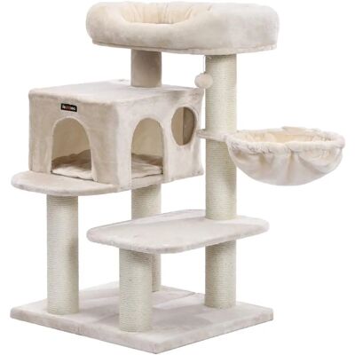 Helloshop26 Árbol para gatos con plataforma de observación - Estable 112cm Helloshop26 Árbol para gatos con plataforma de observación - Estable 112cm