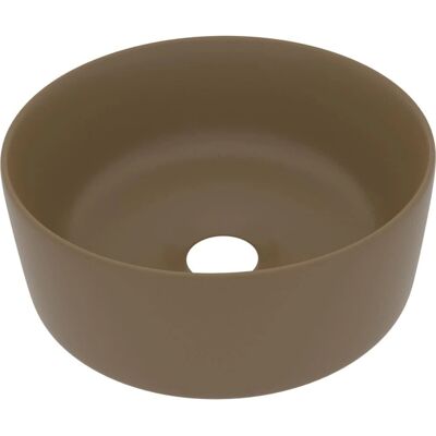 HelloShop26 Lavabo redondo de lujo cerámica 400x400x150 mm HelloShop26 Lavabo redondo de lujo cerámica 400x400x150 mm