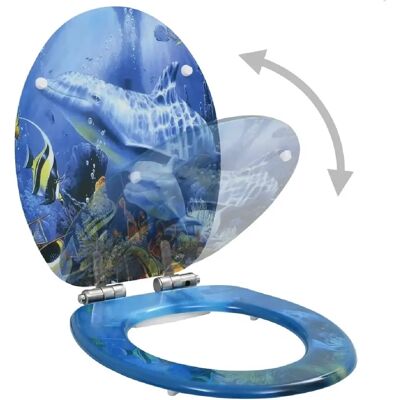 HELLOSHOP26 - Dolphin MDF - Soft-close - Regolabile 12-20 cm - Sedile wc HELLOSHOP26 - Dolphin MDF - Soft-close - Regolabile 12-20 cm - Sedile wc