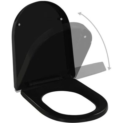 HELLOSHOP26 - inodoro asiento - negro - liberación rápida HELLOSHOP26 - inodoro asiento - negro - liberación rápida