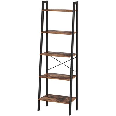 HelloShop26 - Vintage Ladder Shelf - Negro - Estantería de almacenamiento HelloShop26 - Vintage Ladder Shelf - Negro - Estantería de almacenamiento