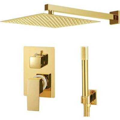 Helloshop26 Sistema de Ducha de Acero Inoxidable Dorado - Diseño Moderno y Elegante Helloshop26 Sistema de Ducha de Acero Inoxidable Dorado - Diseño Moderno y Elegante