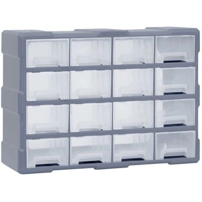 HelloShop26 - organizador de 16 cajones - Gris - Organizador de almacenamiento HelloShop26 - organizador de 16 cajones - Gris - Organizador de almacenamiento