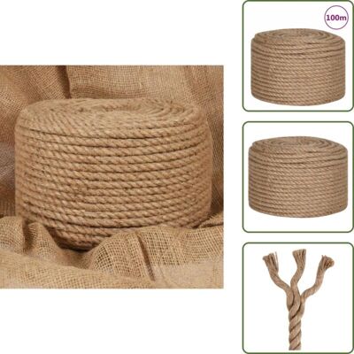 Helloshop26 - Cuerda 100% yute 14 mm 100 m - Jute rope Helloshop26 - Cuerda 100% yute 14 mm 100 m - Jute rope