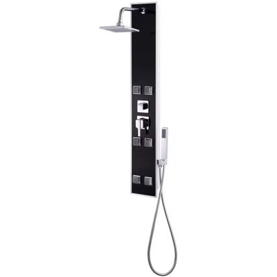 Helloshop26 - Pannello doccia 120 cm - Nero Helloshop26 - Pannello doccia 120 cm - Nero