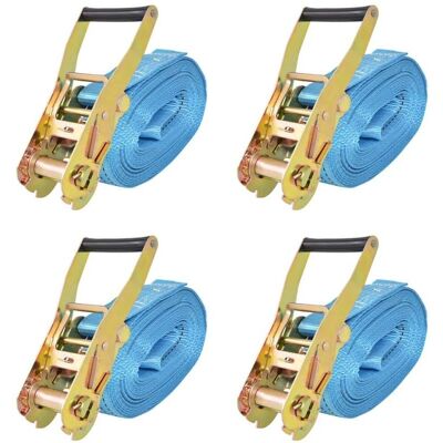 HelloShop26 - 4p correa de amarre 8m x 50mm - Azul - 4t - Correa de amarre con trinquete HelloShop26 - 4p correa de amarre 8m x 50mm - Azul - 4t - Correa de amarre con trinquete