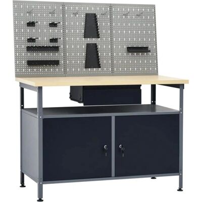 Helloshop26 - Banco de trabajo 120 cm - 3 paneles - Workbench Helloshop26 - Banco de trabajo 120 cm - 3 paneles - Workbench