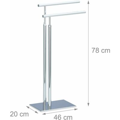 Helloshop26 - Toallero independiente 2 brazos 78 cm - Towel Rail - Publicité Helloshop26 - Toallero independiente 2 brazos 78 cm - Towel Rail - Publicité