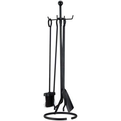 HELLOSHOP26 - Fireplace Tool Set 5-Pc - 68 x 20 x 20 cm - Negro HELLOSHOP26 - Fireplace Tool Set 5-Pc - 68 x 20 x 20 cm - Negro