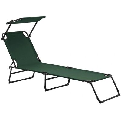 Helloshop26 Sedia a sdraio - Ombra regolabile - 187cm Helloshop26 Sedia a sdraio - Ombra regolabile - 187cm
